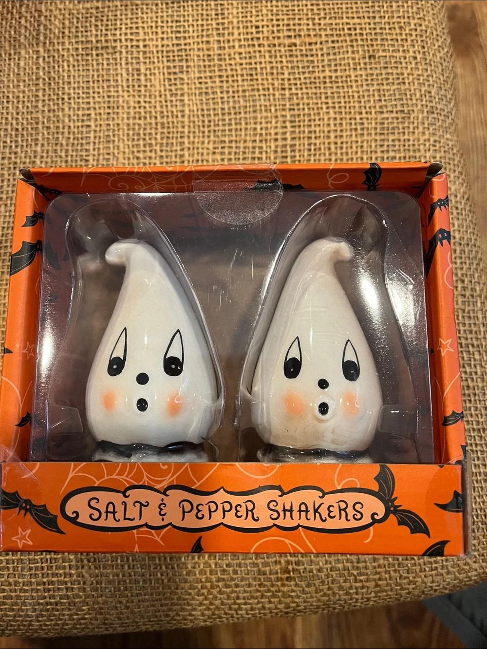 Ghost Salt & Pepper Shakers - White Halloween Serveware